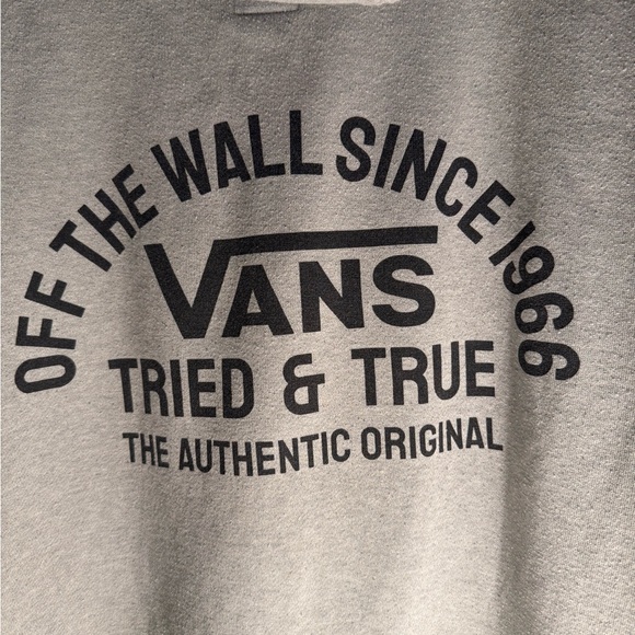 Vans Authentic OG Grey Pull Over Hoodie Sweatshirt Men's Large - Picture 5 of 8
